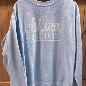 NWT Phi Mu Corded Crewneck